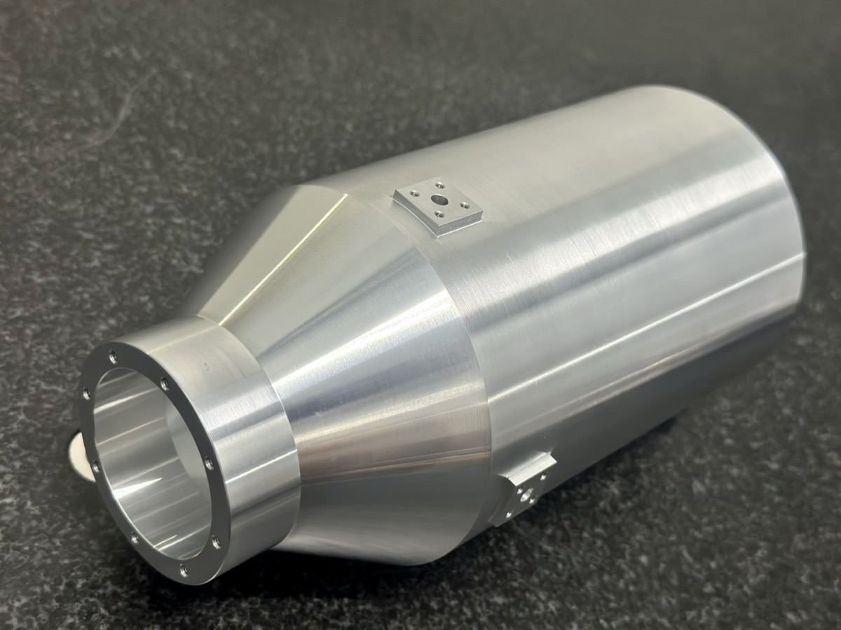 Al 6061 cylindrical housing body turn-mill coaxiality