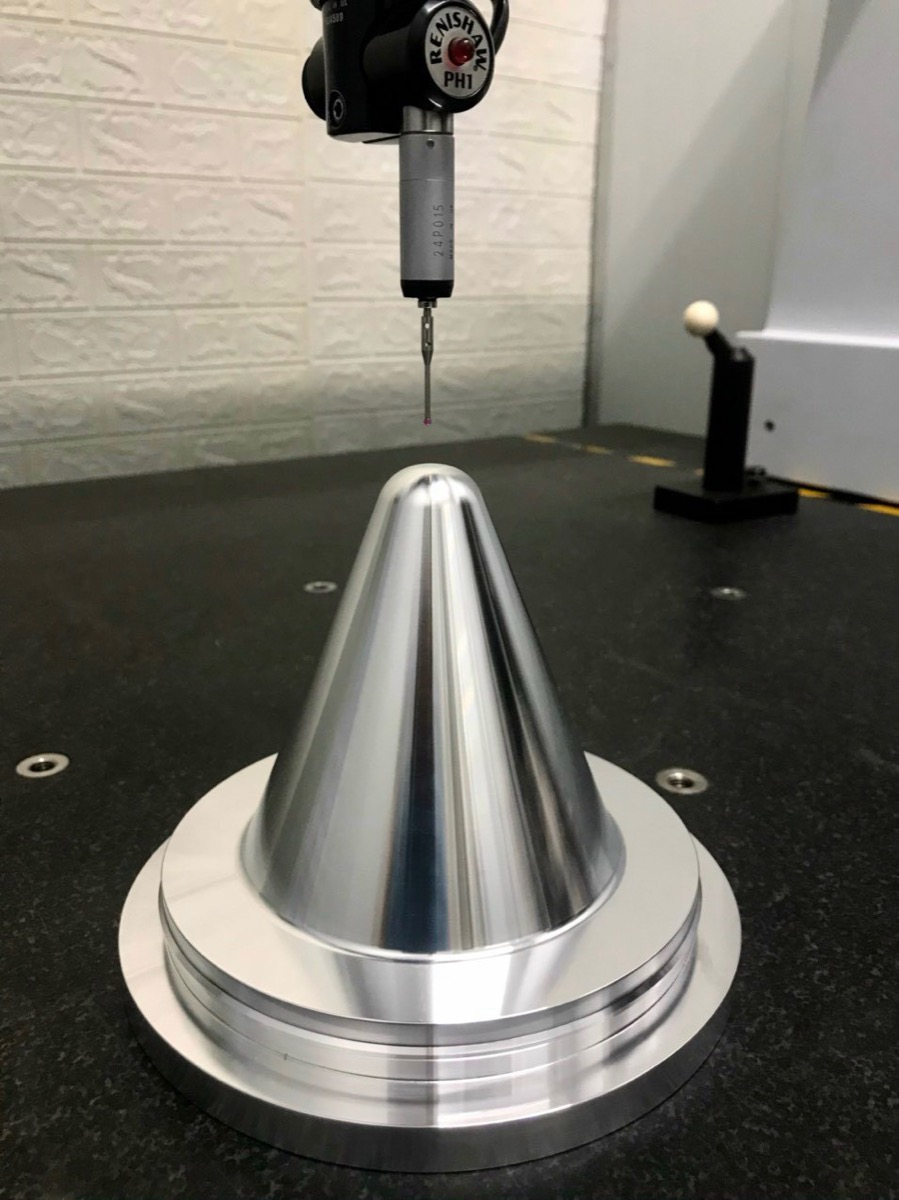 Al 6061 conical datum part turn-mill CMM profile